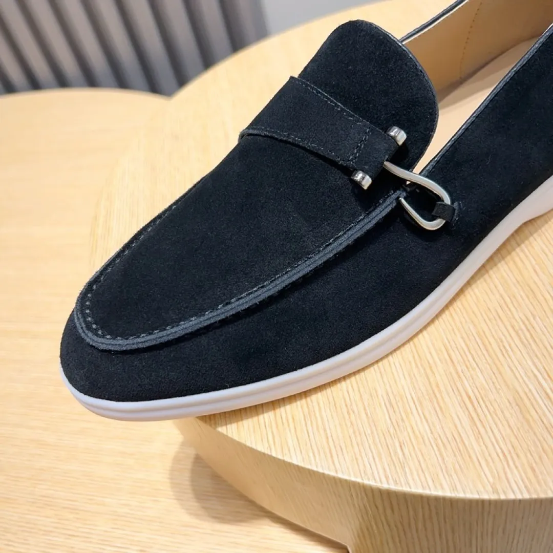Men's Men's Shoes💰Men's Shoes💰440💰[loro piana] Couple's Style - The new moccasins are made of water-repellent treated suede uppers with rubber soles, a classic. The complex craftsmanship and meticulous structure make the shoes light and soft, allowing you to walk comfortably and freely. Perfect for wearing at the beach or out in the water during the summer. Women’s size: 35-40 Men’s size: 38-45